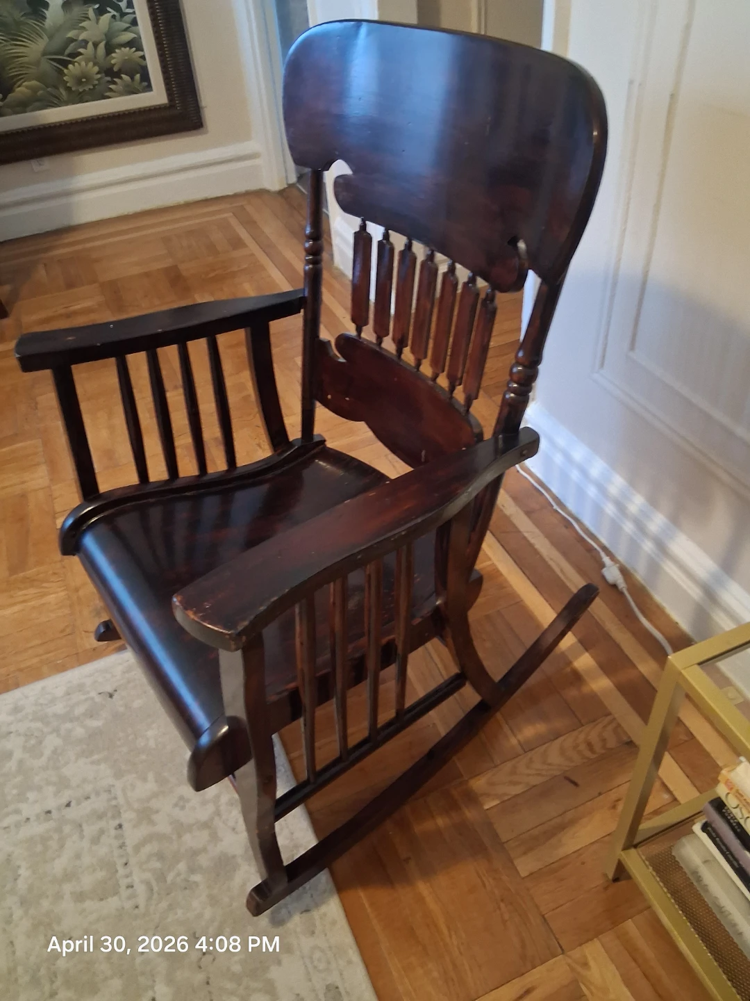 Antique Wooden Rocking Chair - photo 2