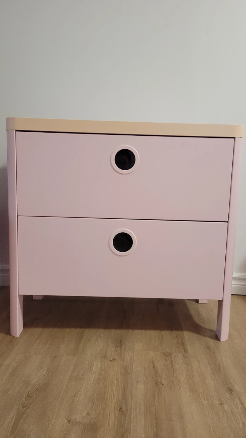 Pink 2-Drawer Dresser