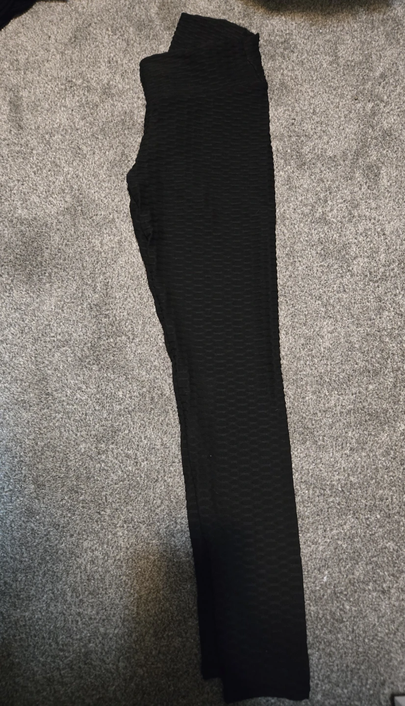 Black "Butt Lifting" Textured Leggings - photo 2