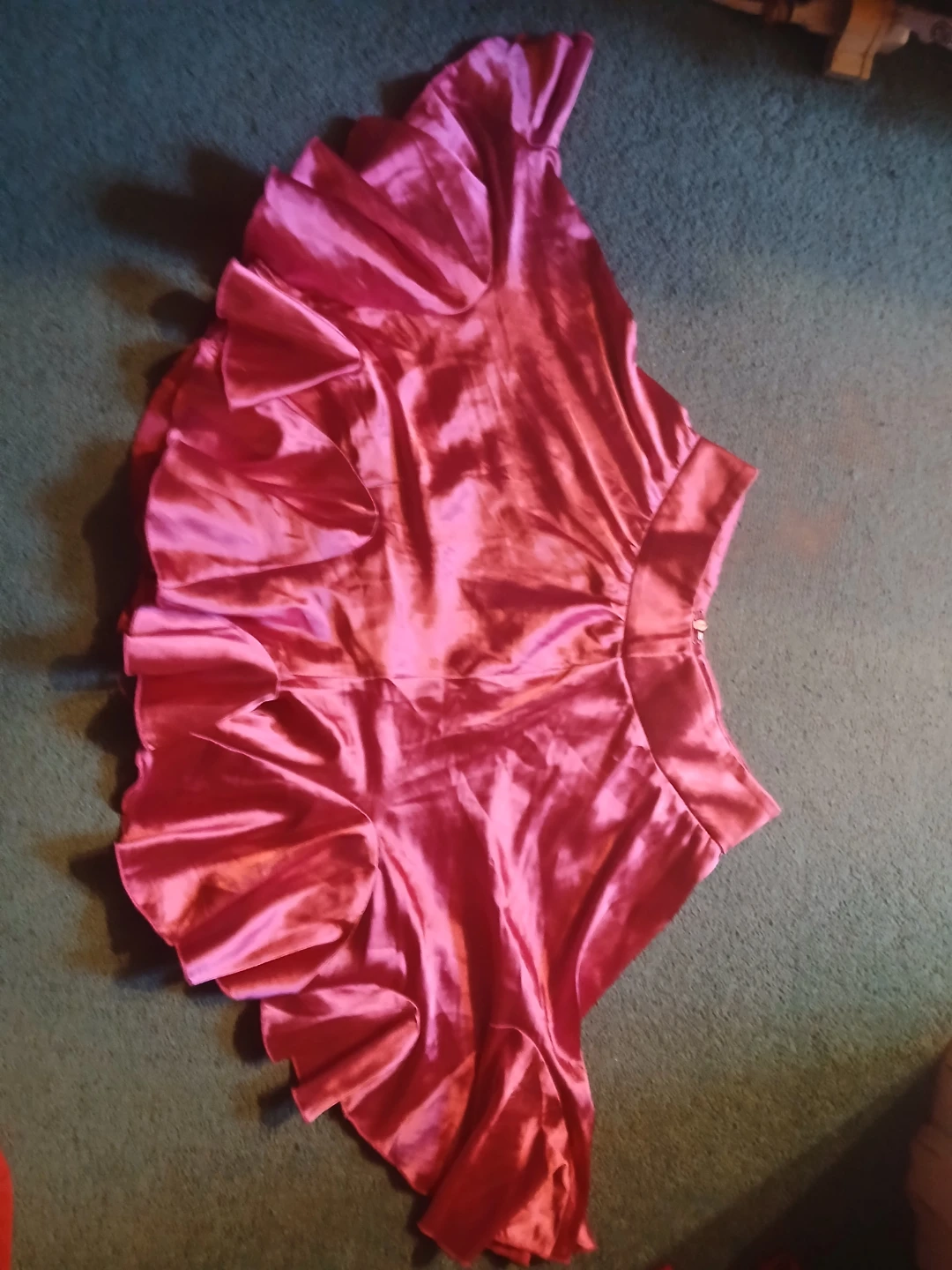Pink Ruffled Shiny skirt