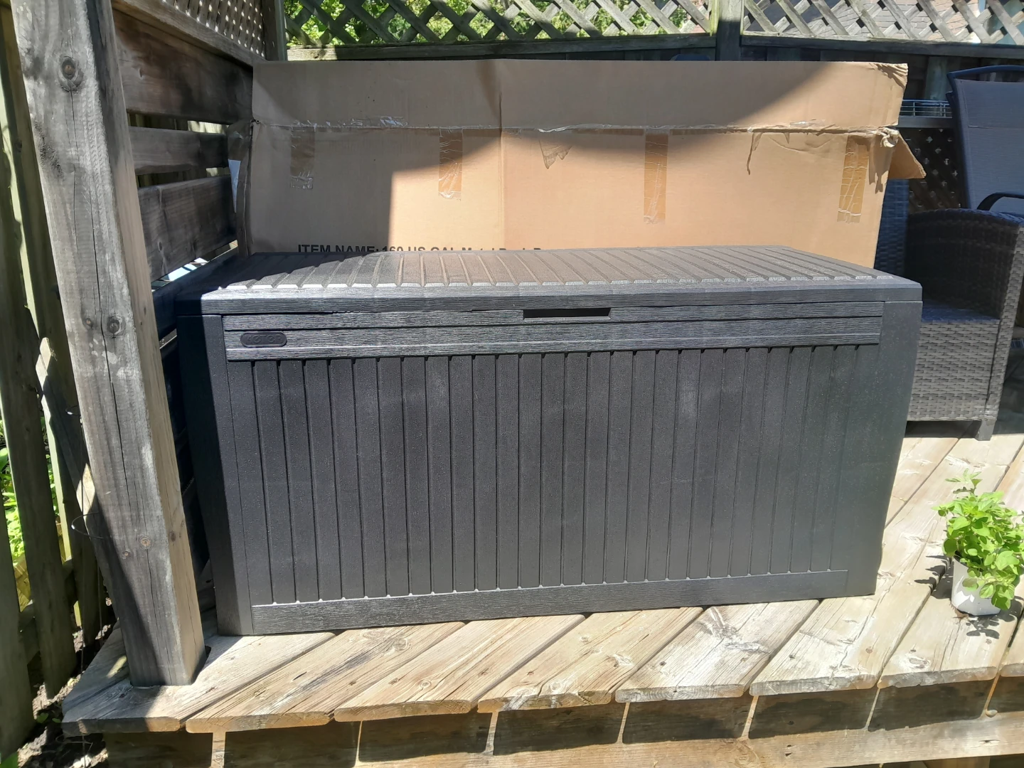 Black Outdoor Storage Box