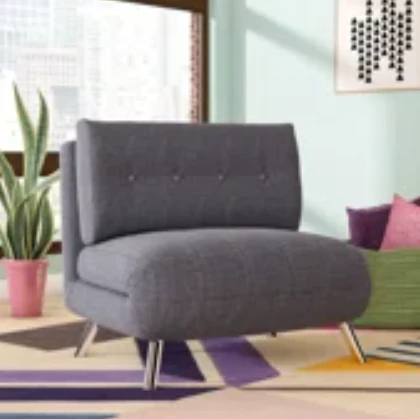 Grey Futon Chair / Sleeper