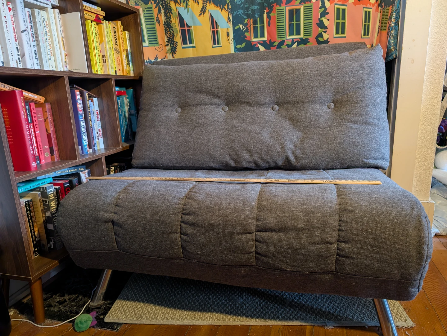 Grey Futon Chair / Sleeper - photo 3