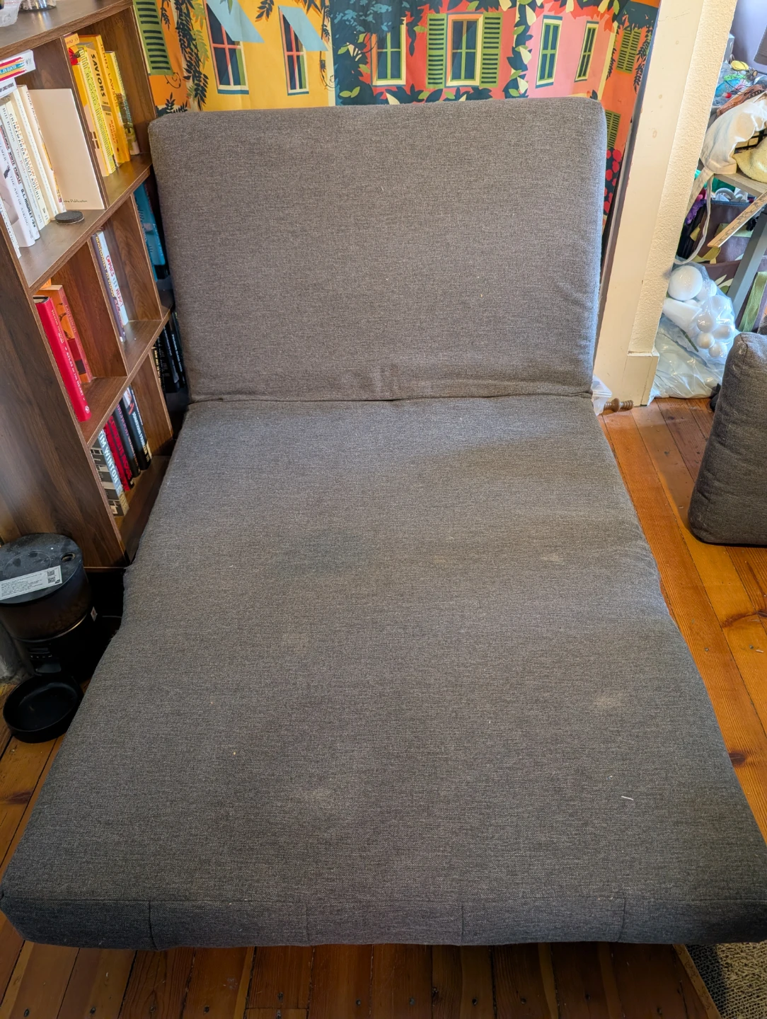 Grey Futon Chair / Sleeper - photo 4