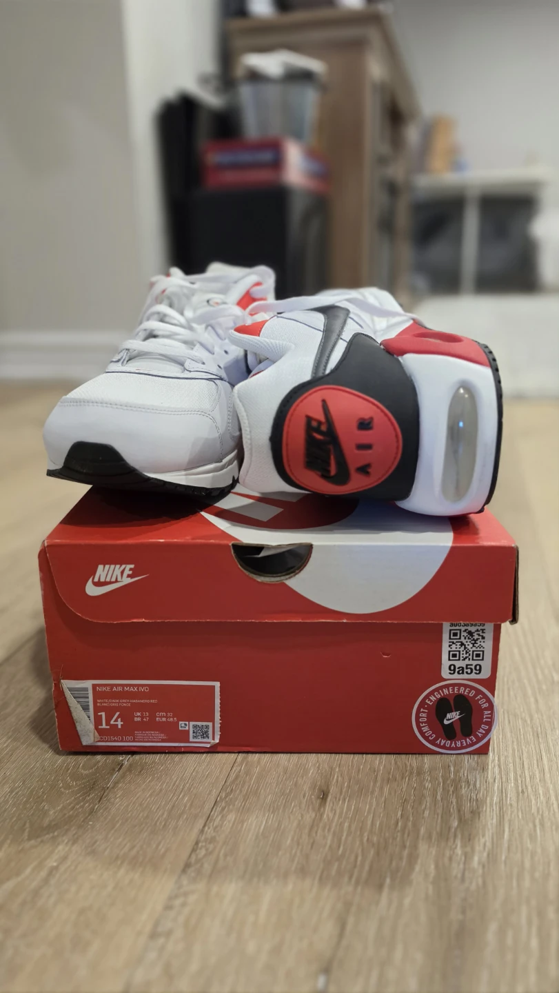 Nike Air Max Ivo Men's Shoes Size 14 White/Black/Red - photo 2