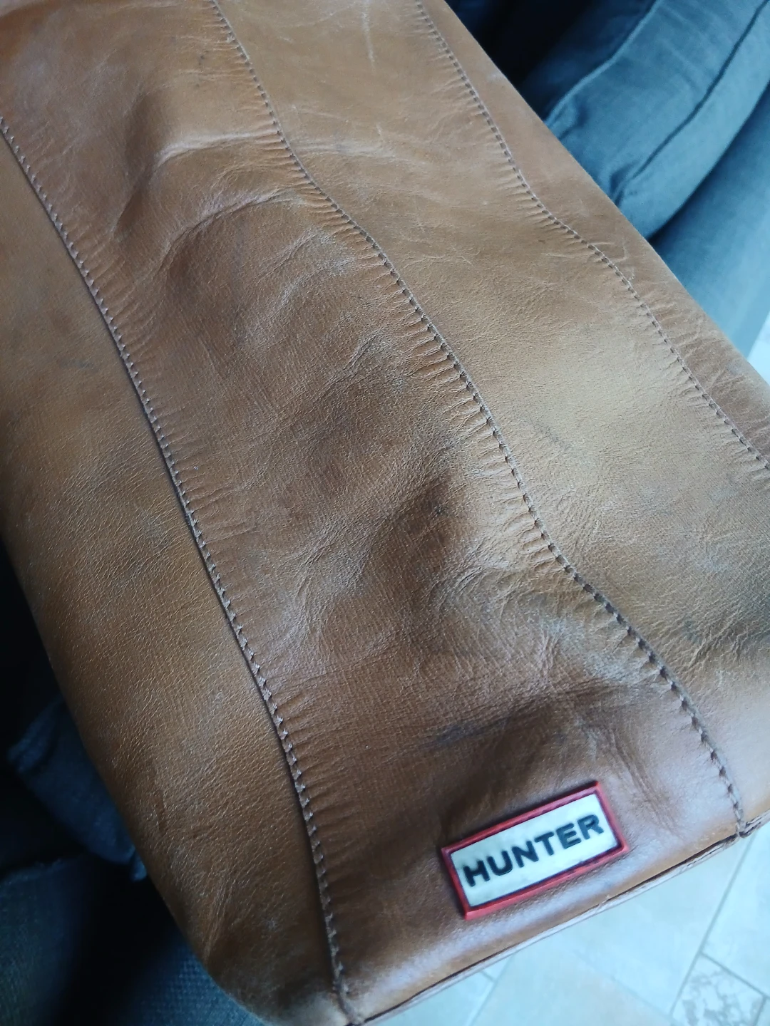 Hunter Leather Tote Bag - Brown - photo 2