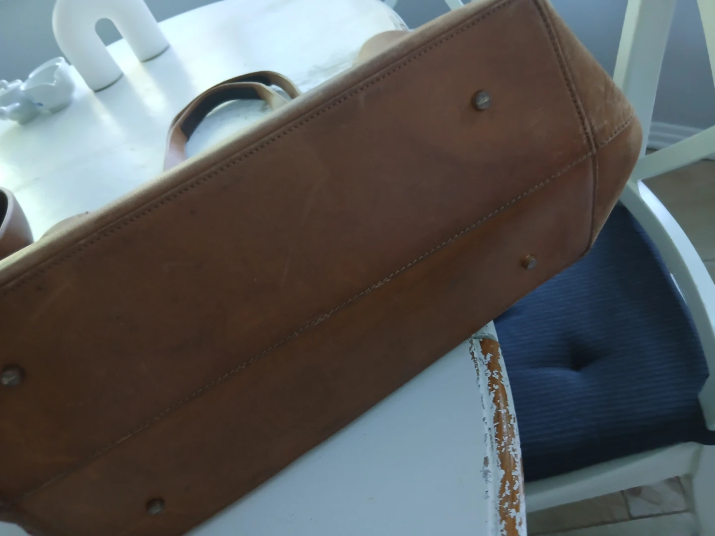 Hunter Leather Tote Bag - Brown - photo 5