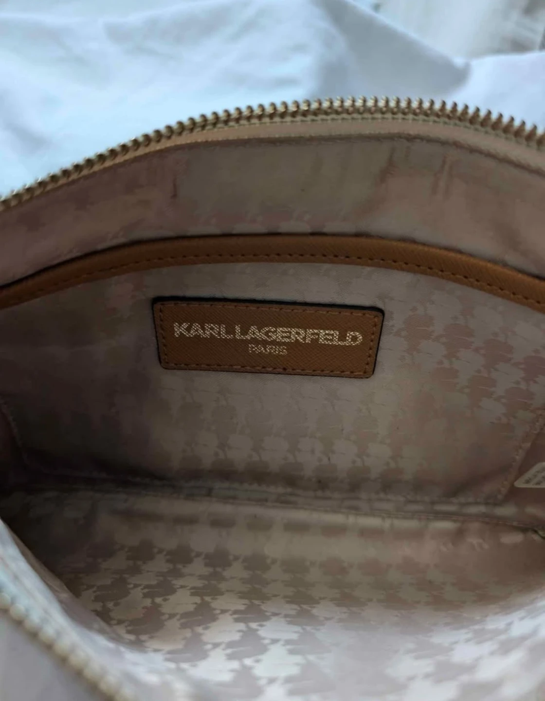 Karl Lagerfeld Paris Monogram Floral Embroidered Wristlet Clutch - photo 3