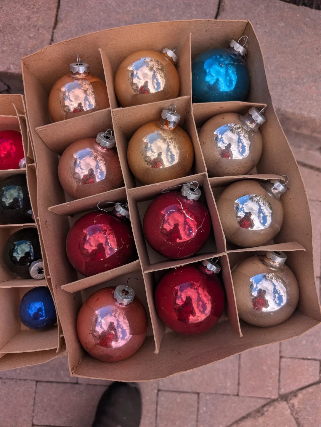 Vintage Christmas Ornaments and German tin candle Pinecones - photo 2