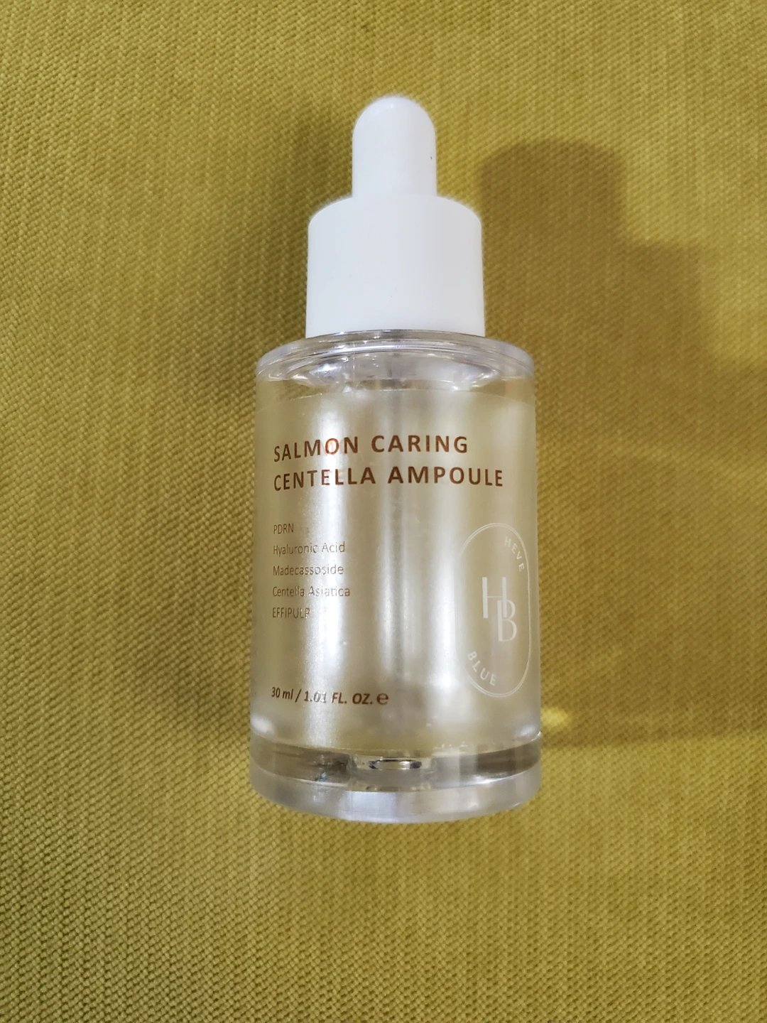 ** EMPTY BOTTLE of Heve Blue Salmon Caring Centella Ampoule 30ml