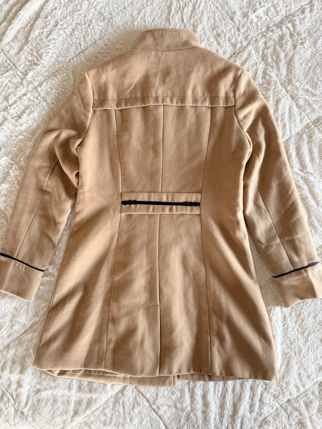 Women's Camel Wool Blend Coat - photo 2