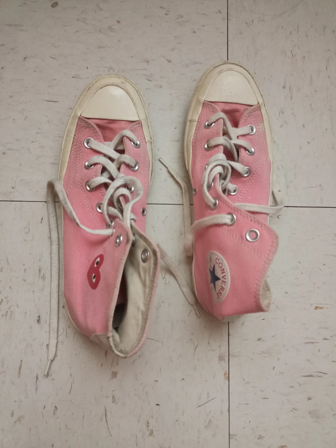 Star Pink High Top Sneakers