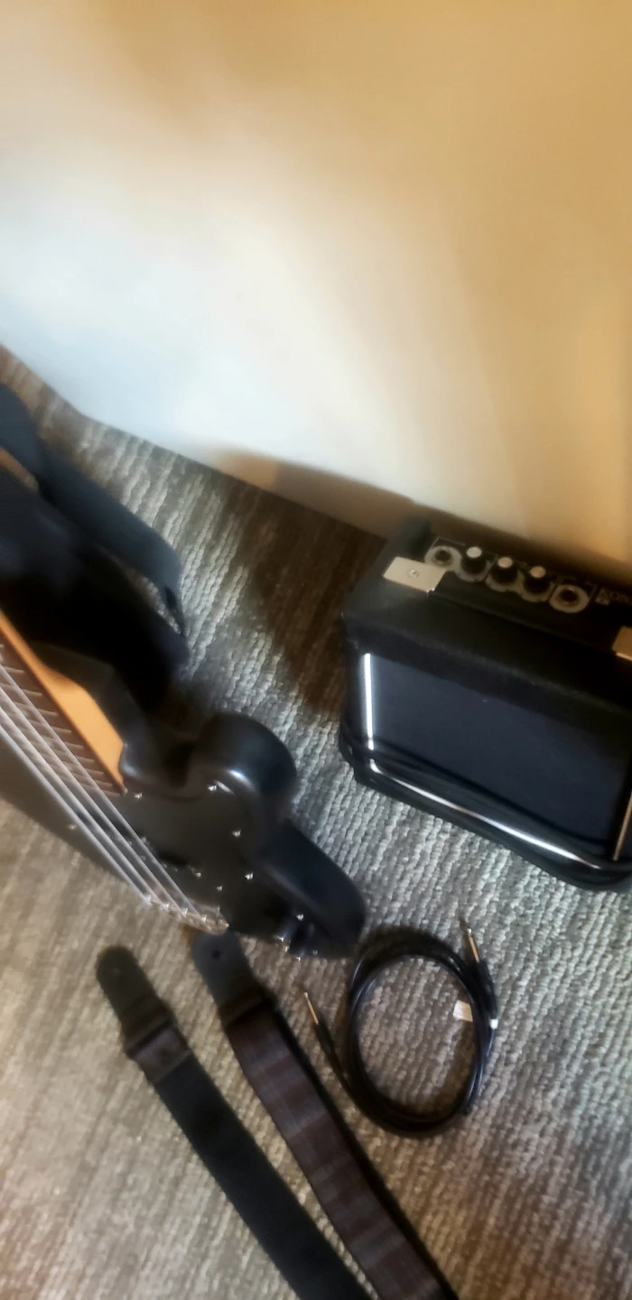 Cool Black Bass Guitar with Gig Bag and Amp,Strap - photo 5