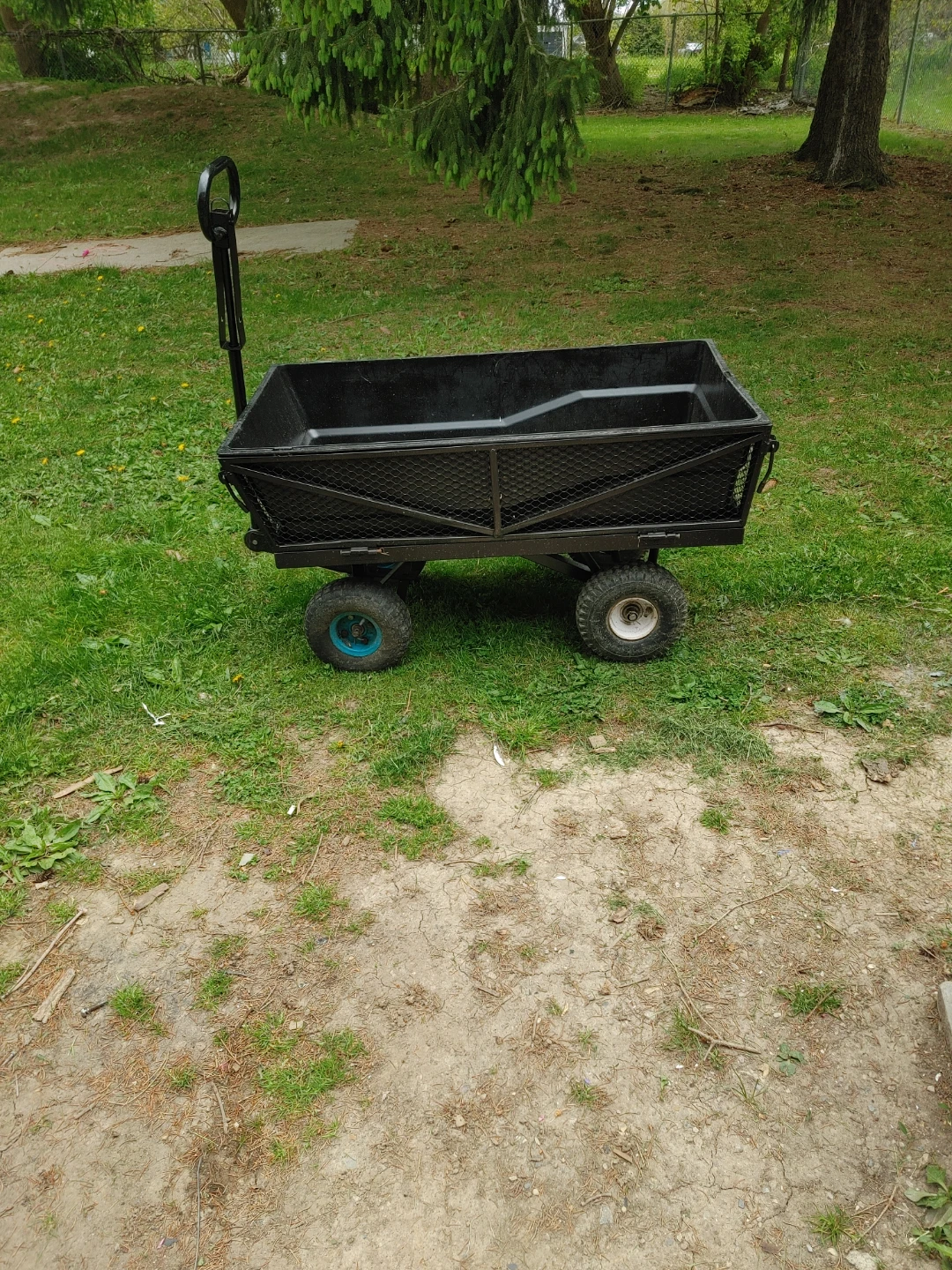 Black Garden Cart with Dump Bed - photo 3