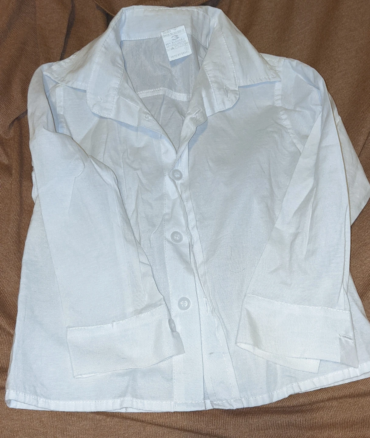 White Button-Up Shirt - Size 3