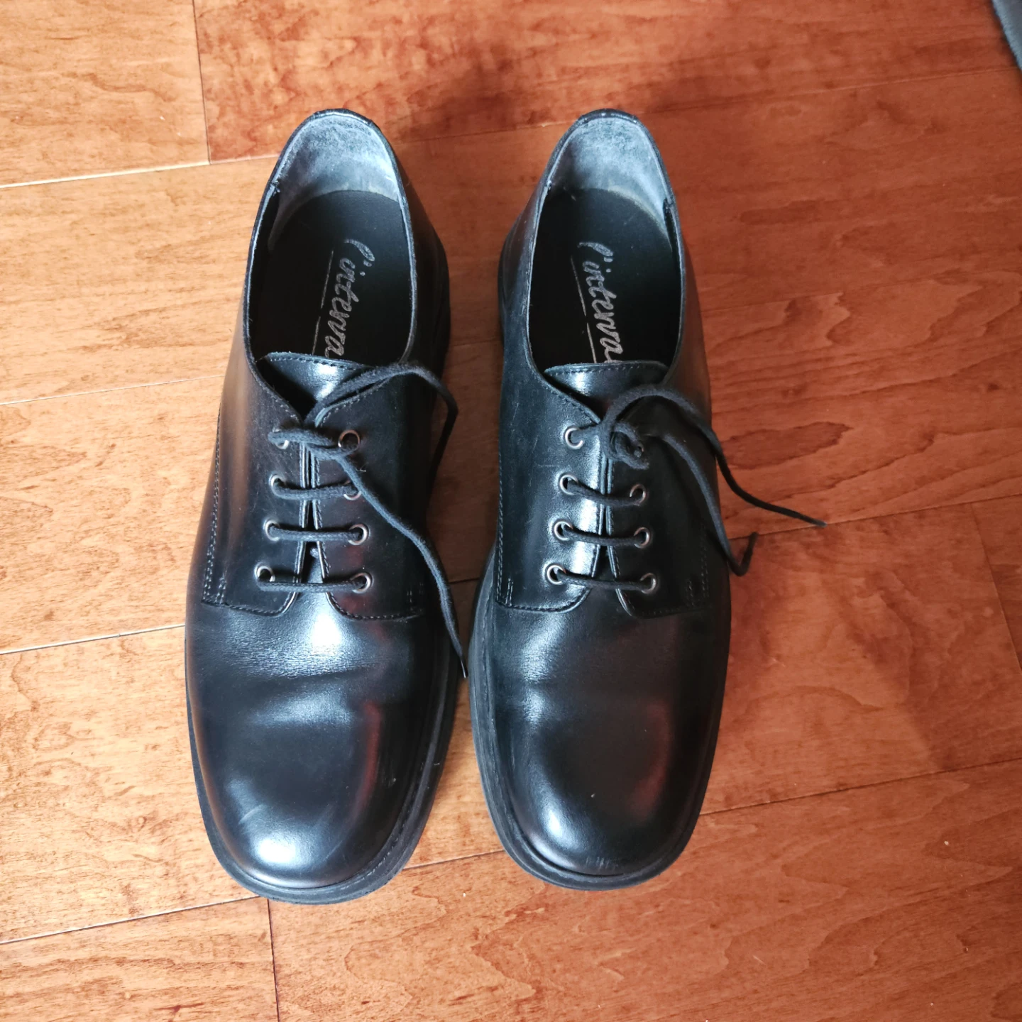 l'Intervalle Lug Sole Oxfords in Black Leather - photo 2