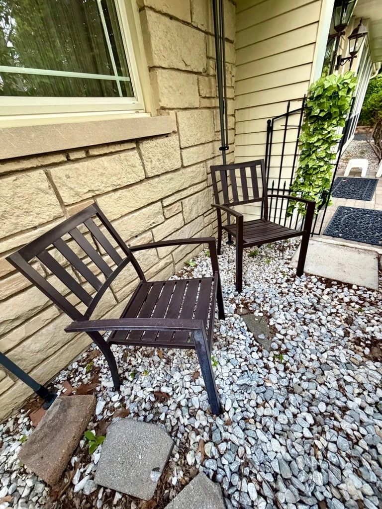 Set of 2 Metal Patio Chairs