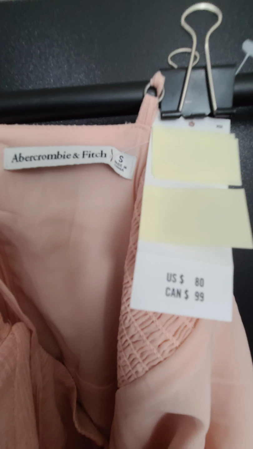 Abercrombie & Fitch Pink Smocked Camisole Romper - Size S - photo 2