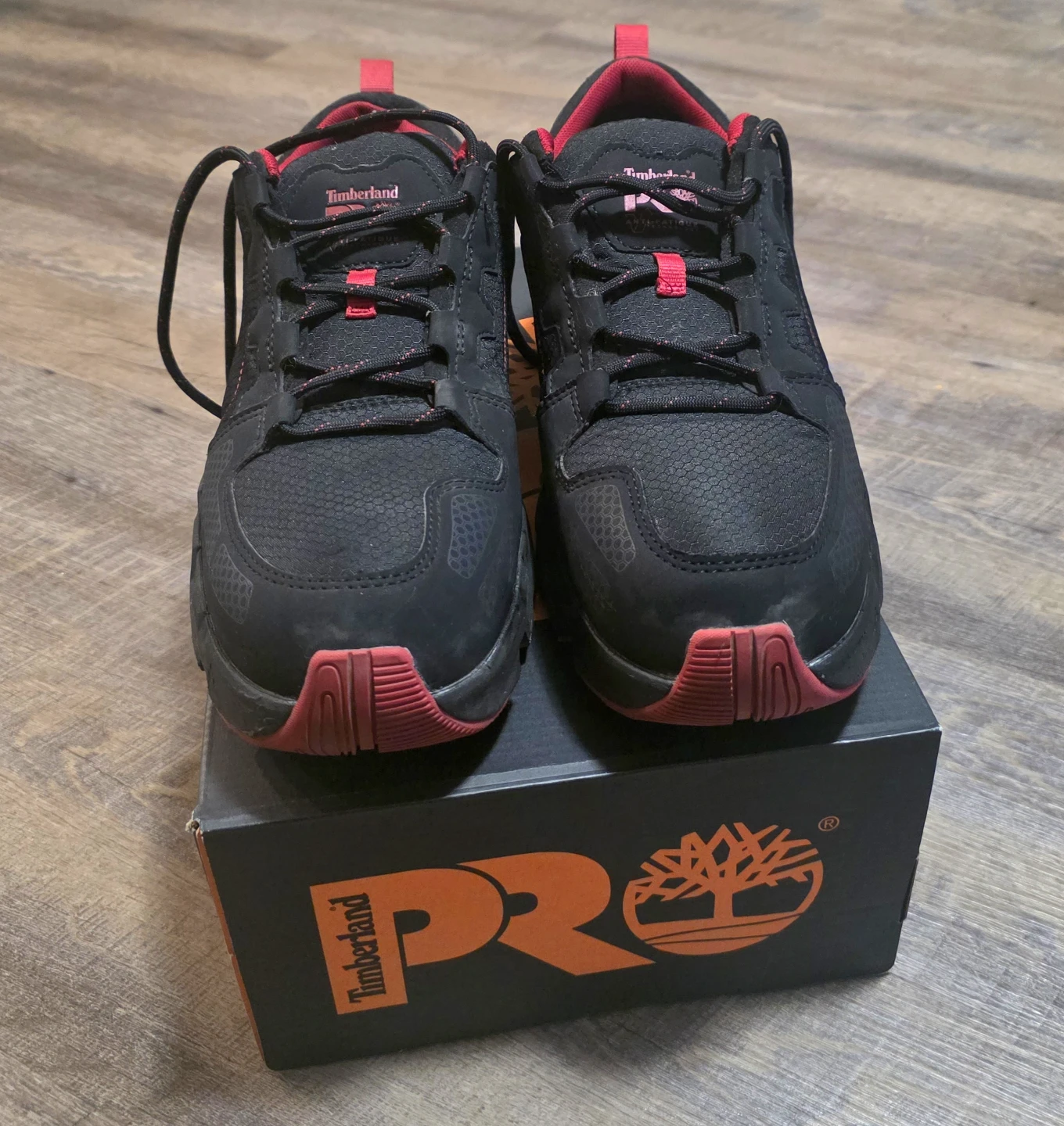 Timberland PRO Men's Black Red Work Shoes - Size 13W - photo 2