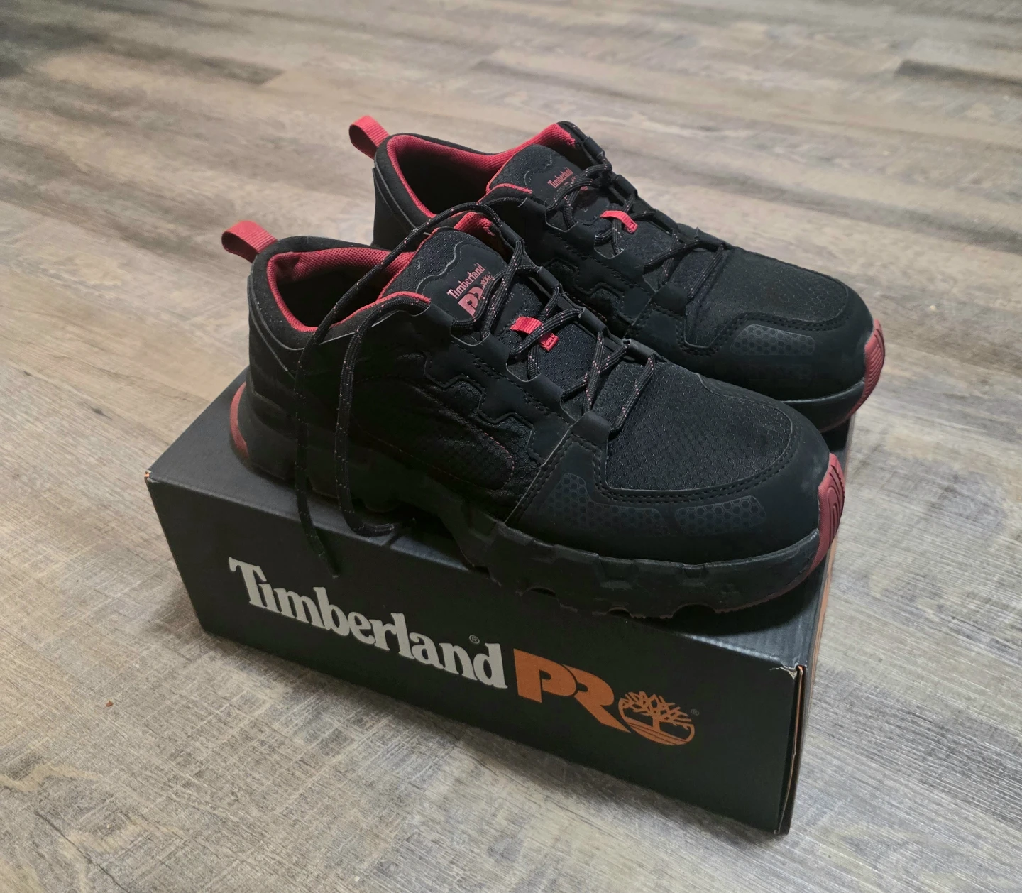 Timberland PRO Men's Black Red Work Shoes - Size 13W - photo 3