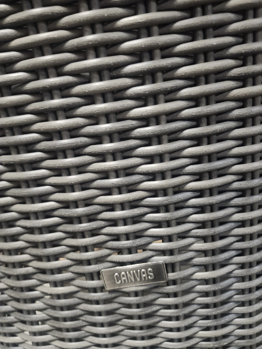 Canvas Wicker Patio Chair with Cushion - photo 3