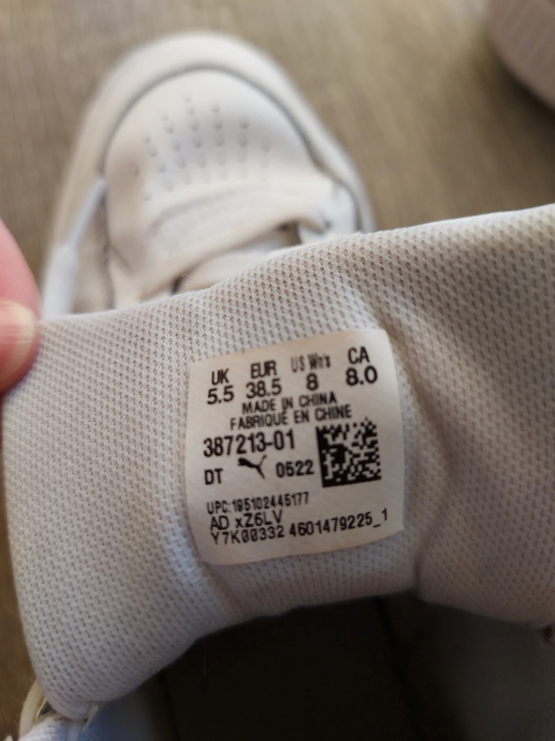 Puma White High-Top Sneakers Size 8 - photo 2