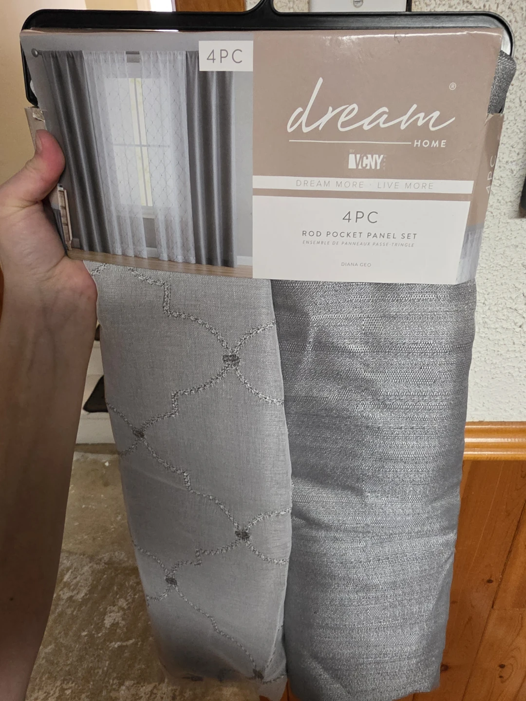 Dream Home 4PC Rod Pocket Panel Set - Diana Geo
