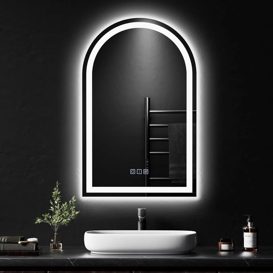 Arched LED Bathroom Mirror 28x18
