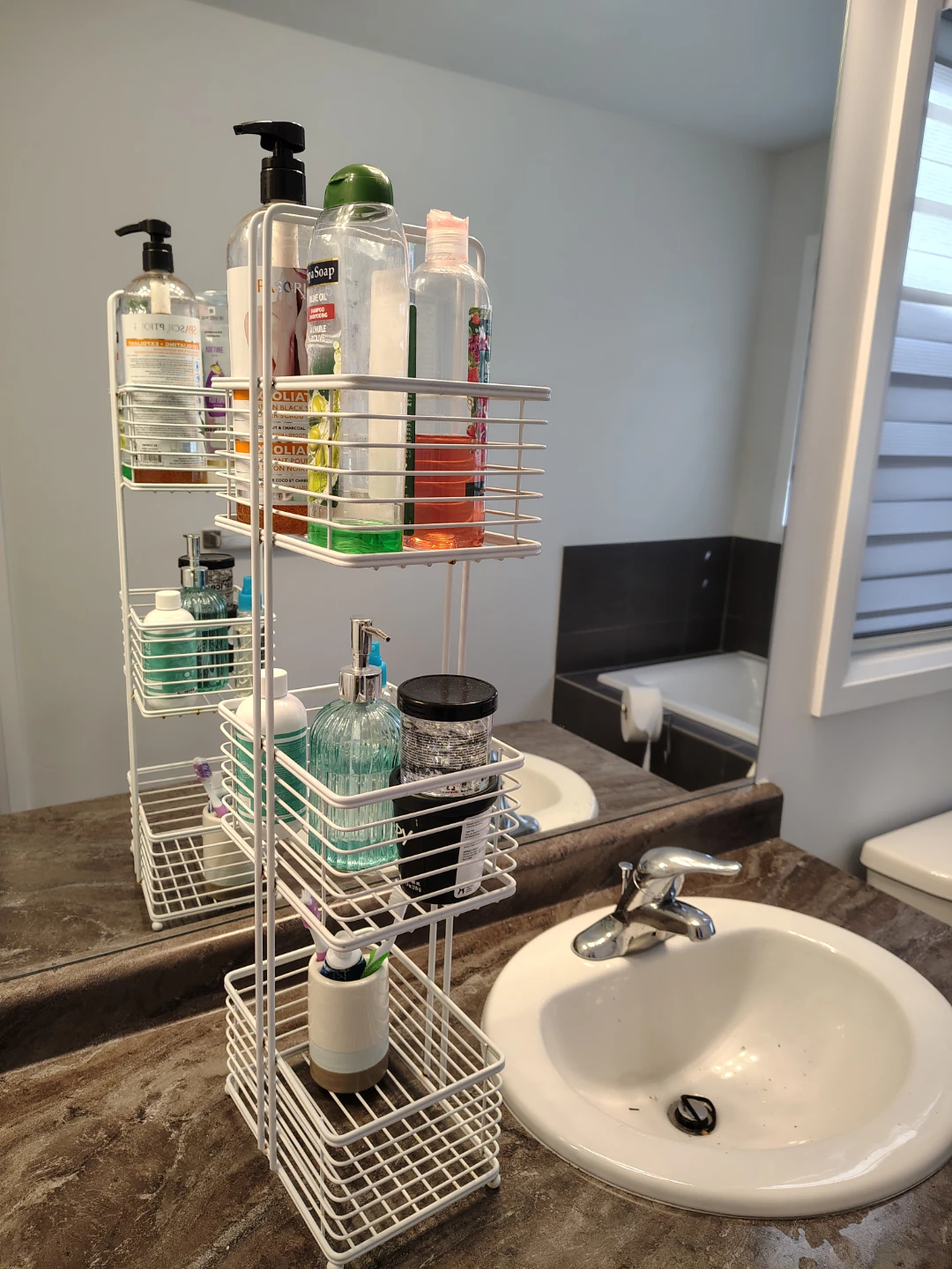 3-Tier White Wire Bathroom Shower Caddy