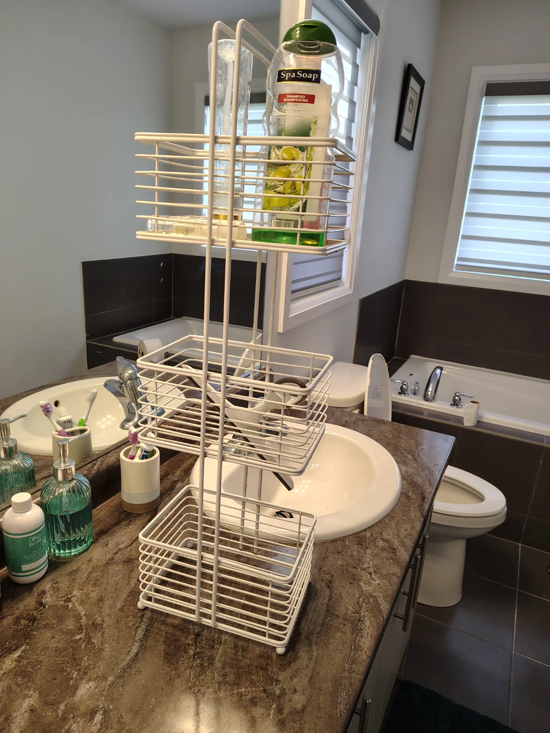 3-Tier White Wire Bathroom Shower Caddy - photo 2