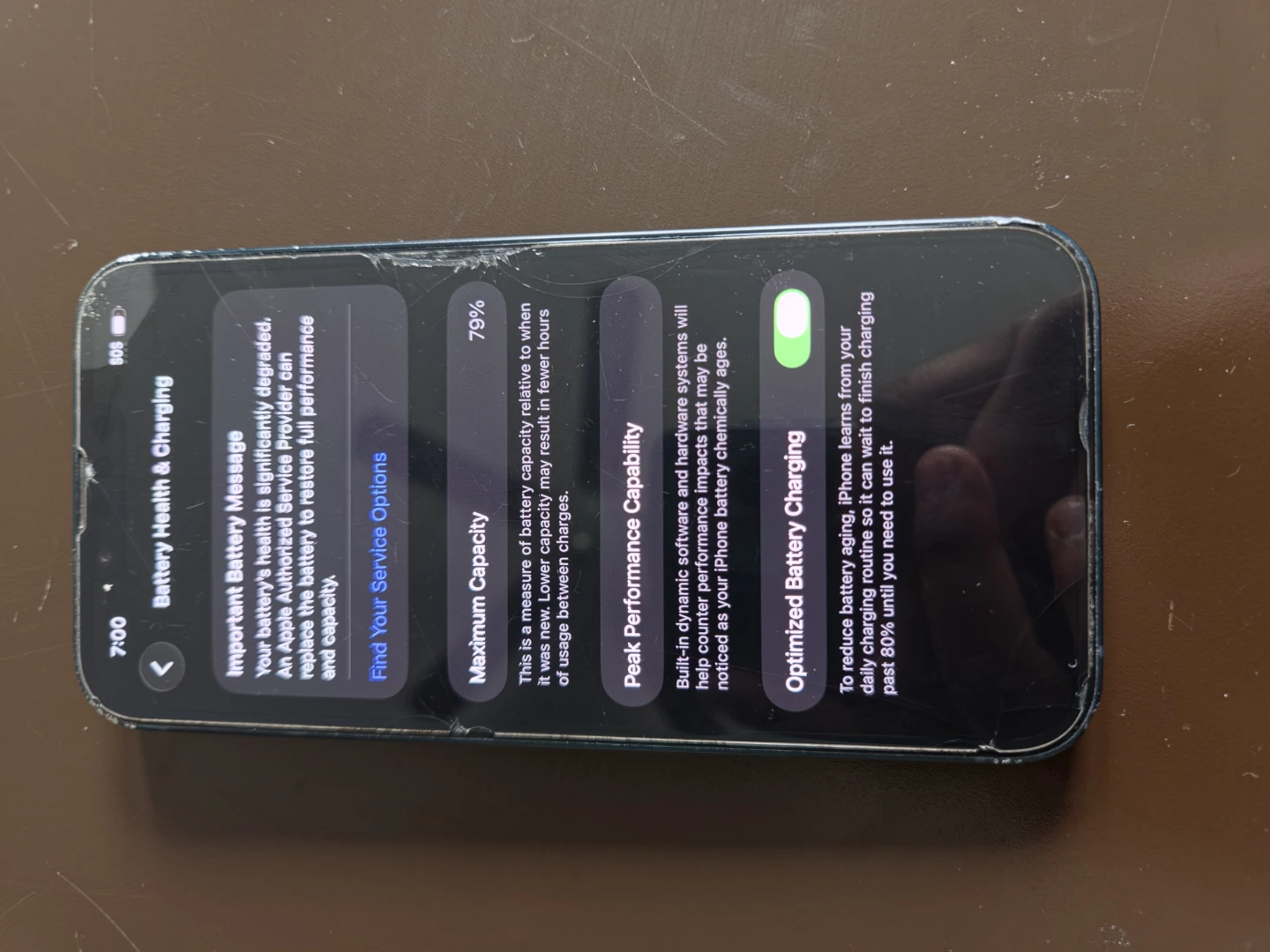 Apple iPhone 14 - Blue (Cracked back)