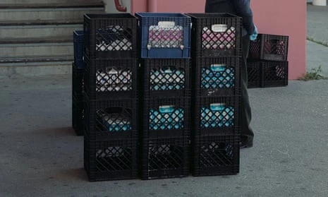 Black Plastic Milk Crates
