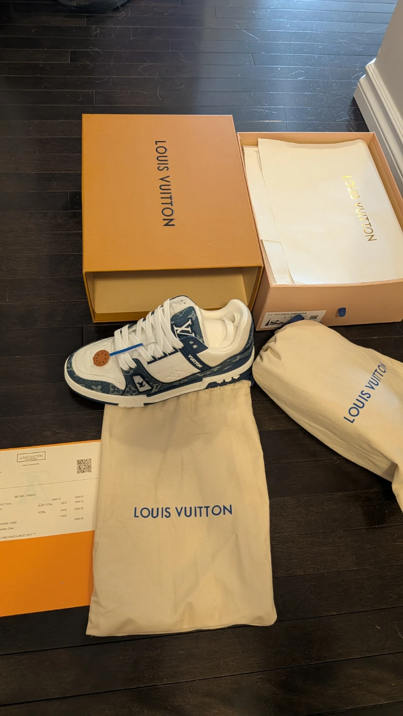 Louis Vuitton LV Trainer Sneaker Blue/White Size 8 - photo 2