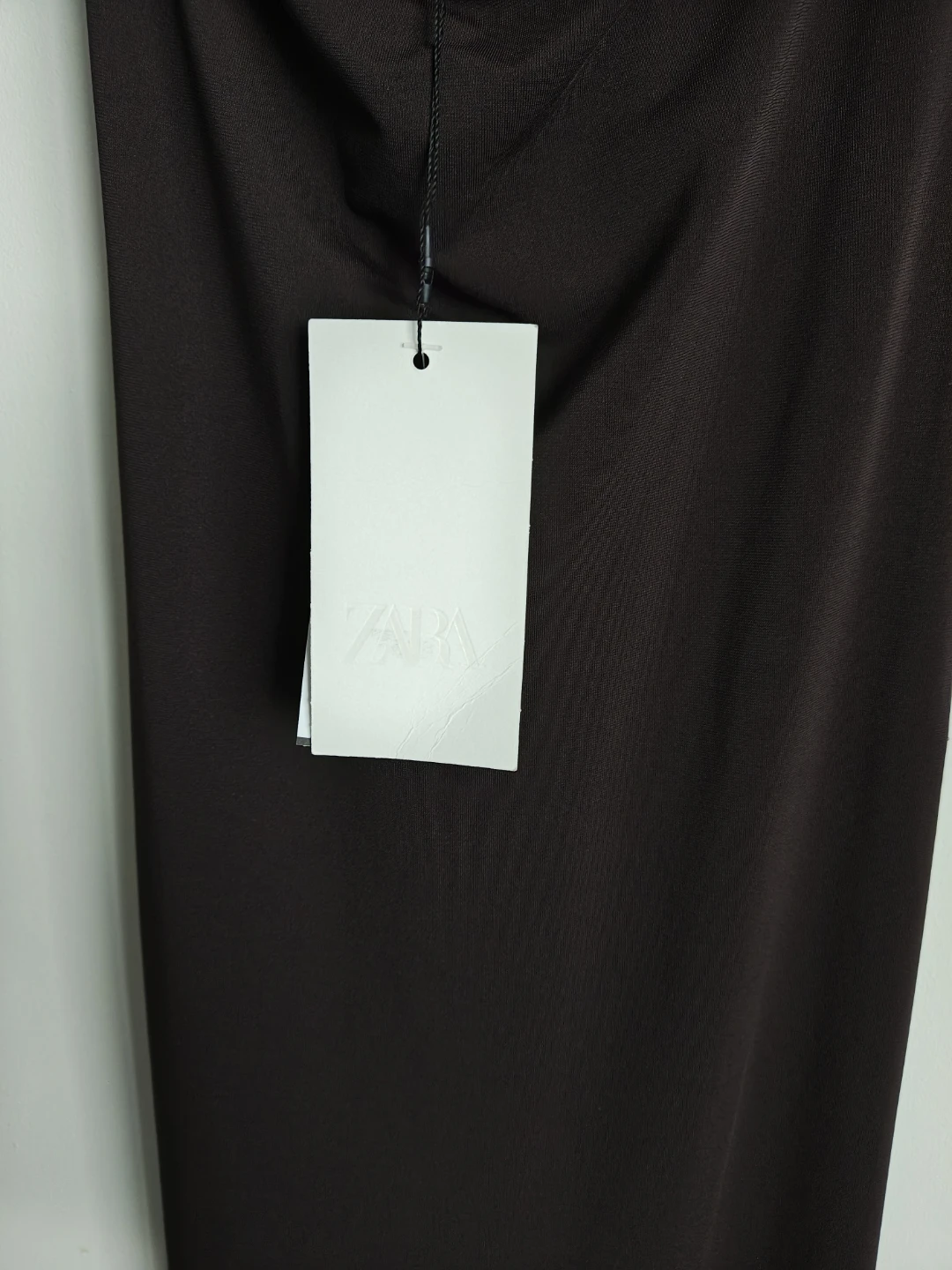 Zara Brown Halter Neck Maxi Dress with Rose Detail - Size M - photo 5