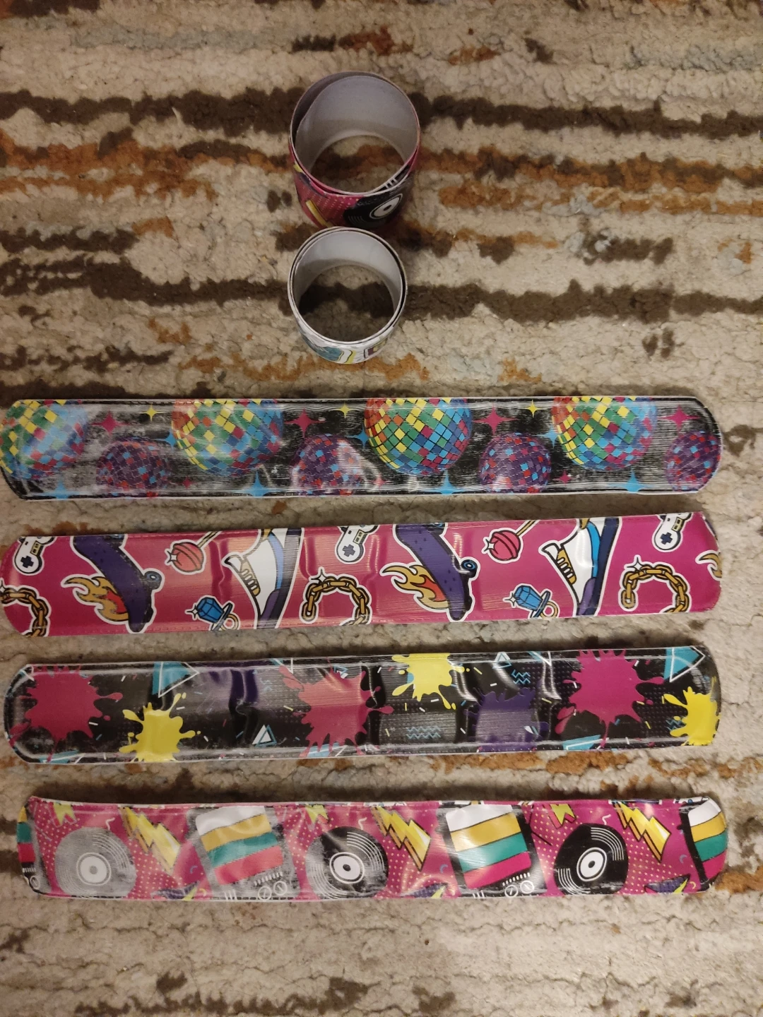 Set of 6 Slap Bracelet - Disco-Themed - photo 2