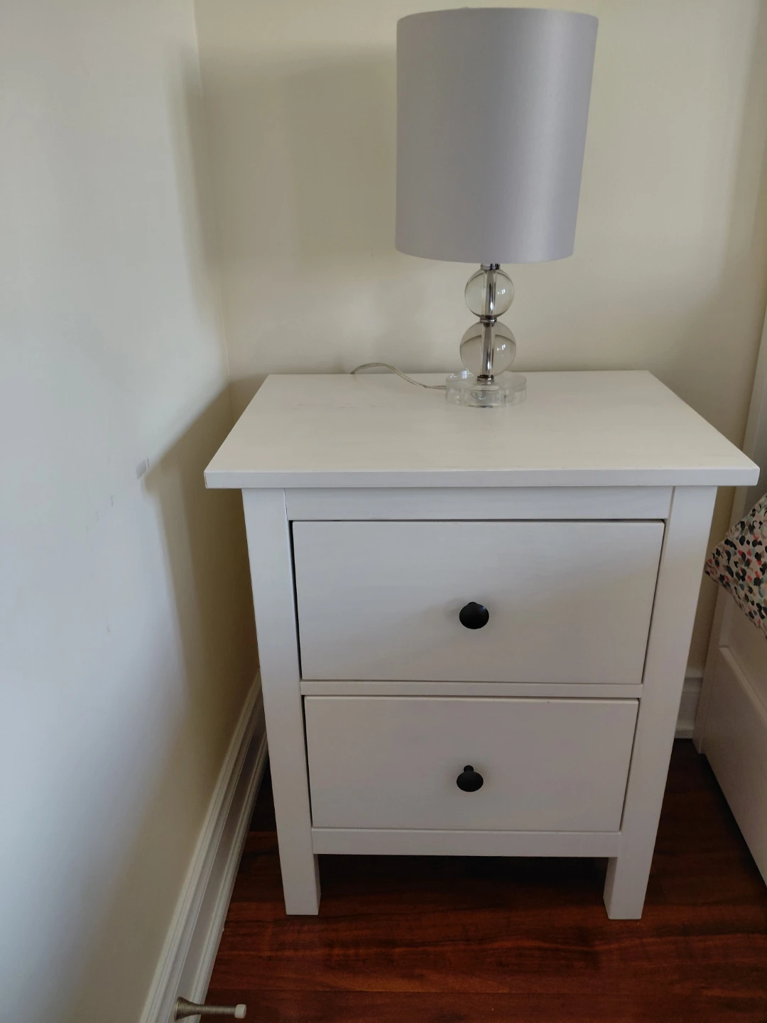 Clear Ball Accent Table Lamp with Grey Shade - photo 3