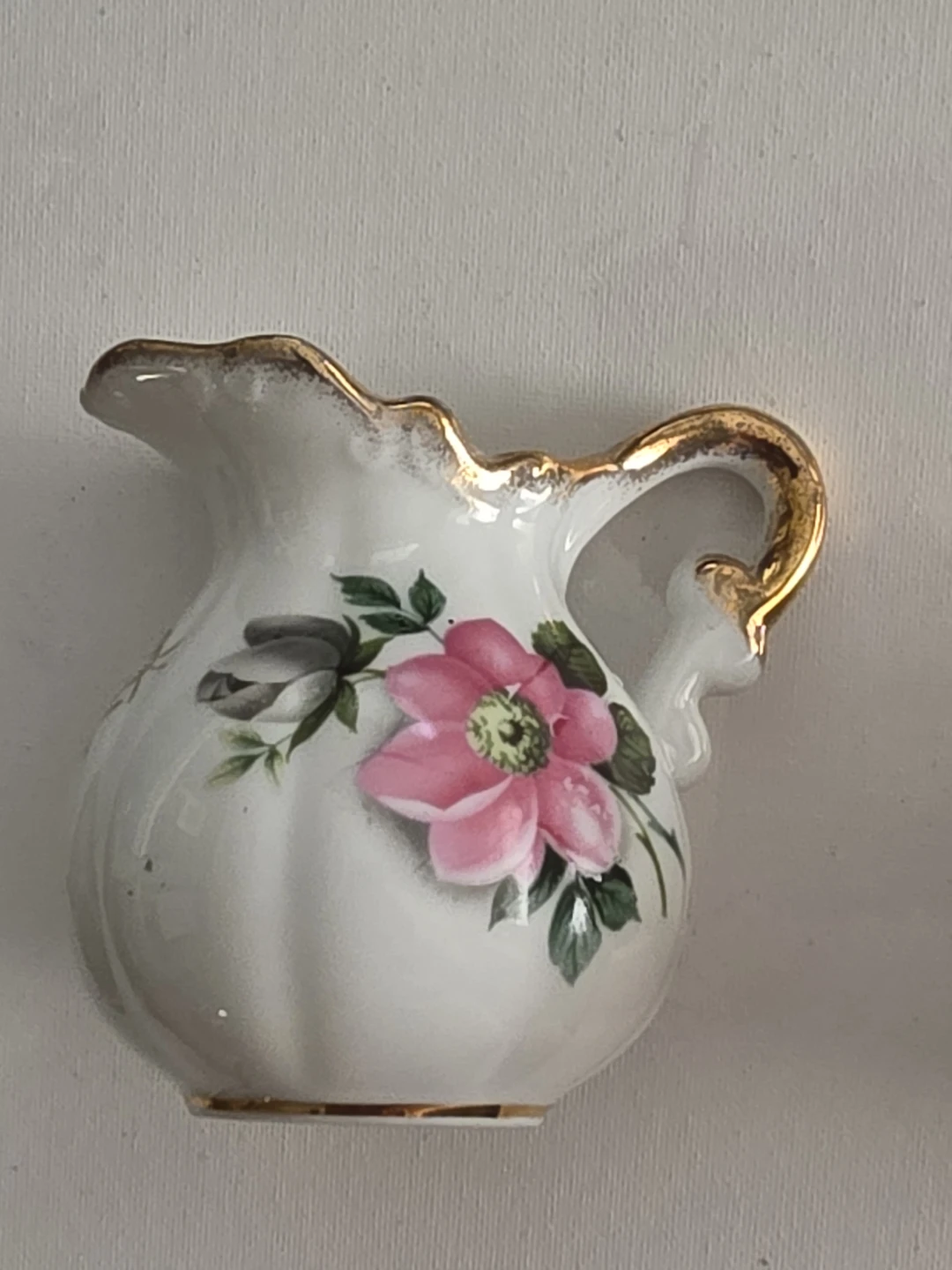 Vintage japan Porcelain Creamer Pitcher with Floral Design