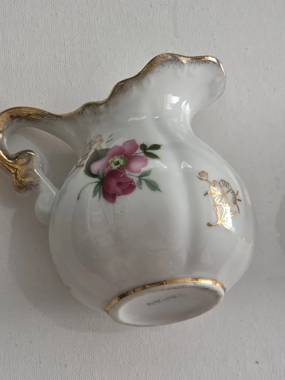 Vintage japan Porcelain Creamer Pitcher with Floral Design - photo 2