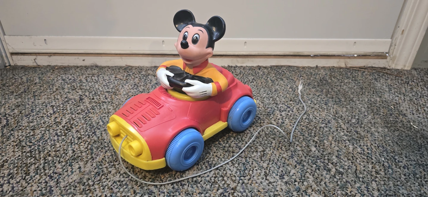 Vintage Disney Mickey Mouse Pull Toy Car - photo 2