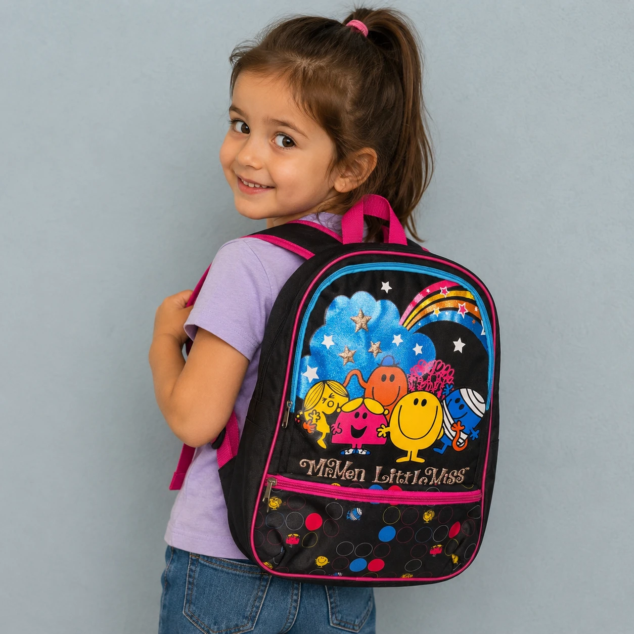 Mr men little miss kids backpack nwt