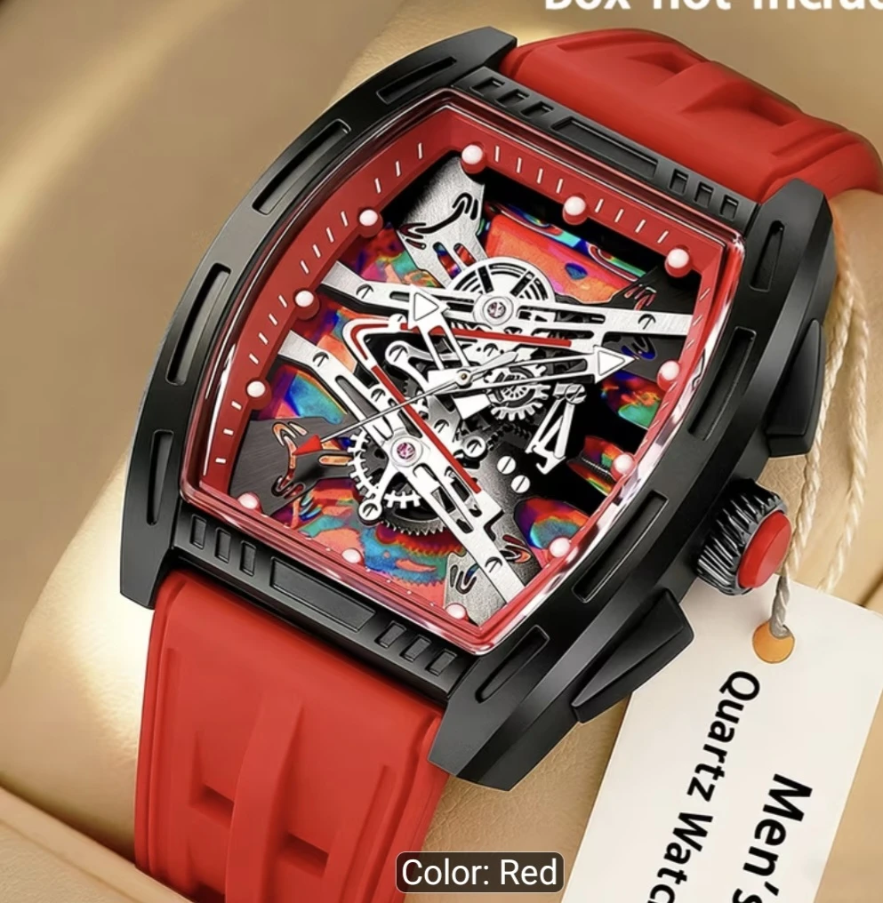 Men's Quartz Watch Model 1209 - Red