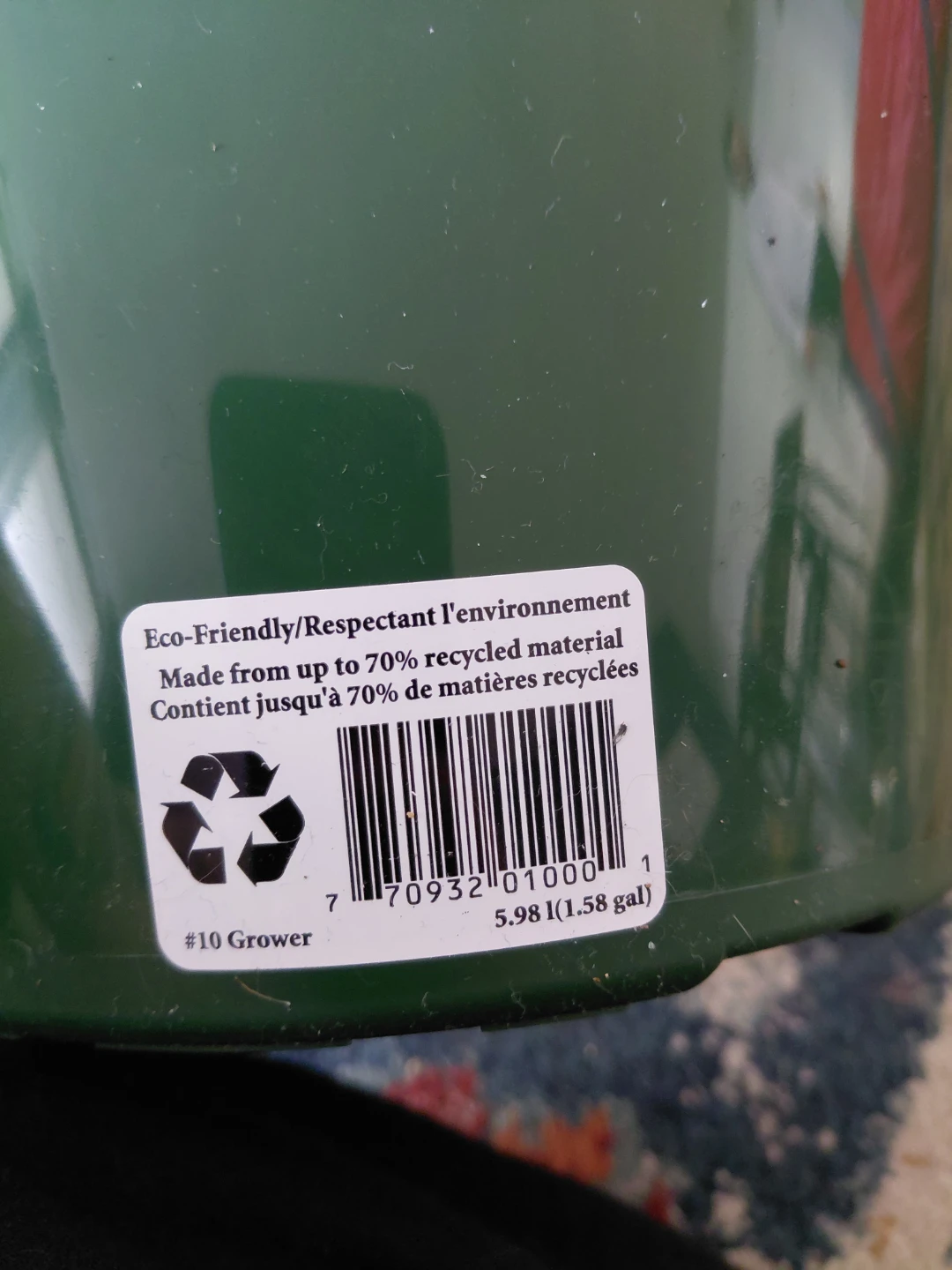10" Green Round Plastic Pot - Set of 4 - photo 3