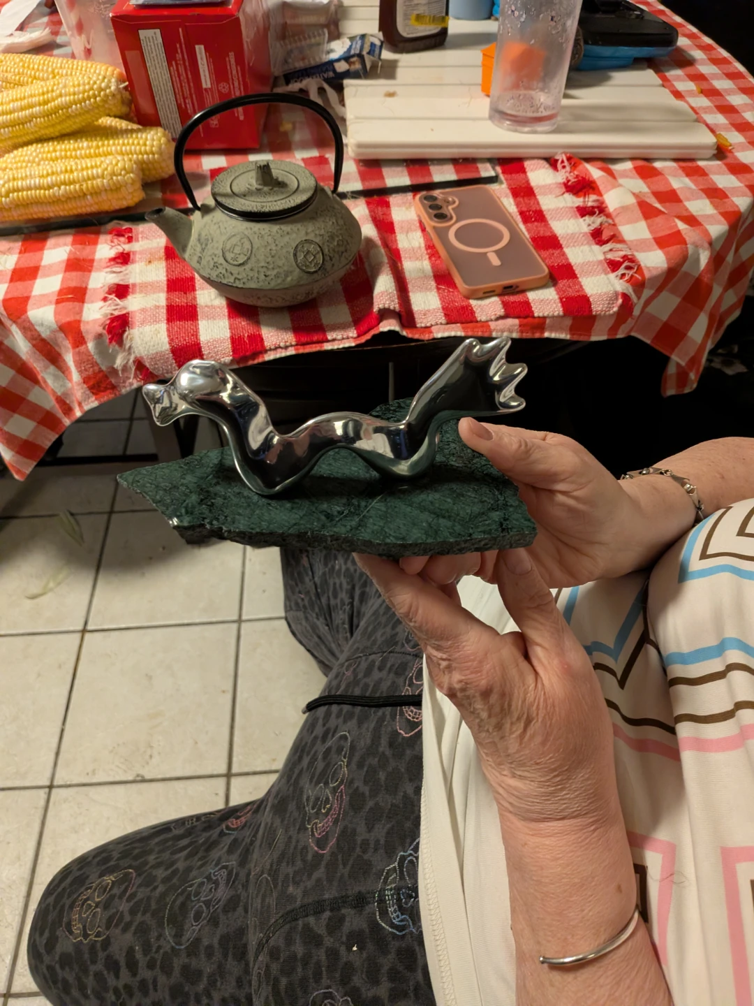 Sculpture with "Made in Canada" sticker