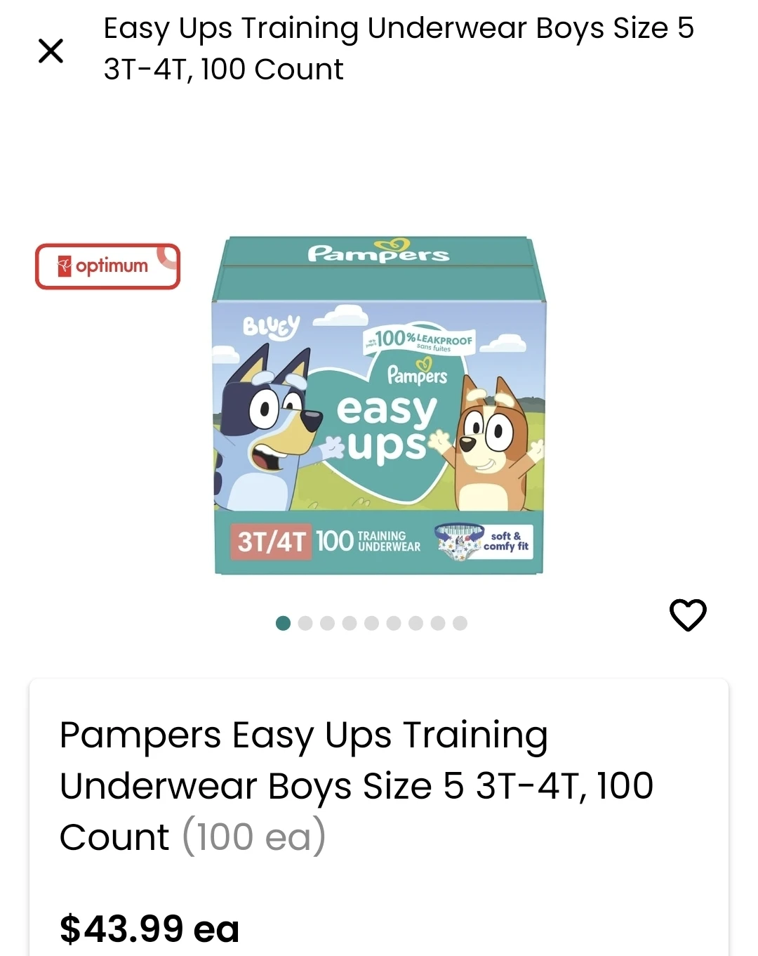 Pampers Easy Ups Training Underwear Size 3T to 4T (95 Count) - photo 2