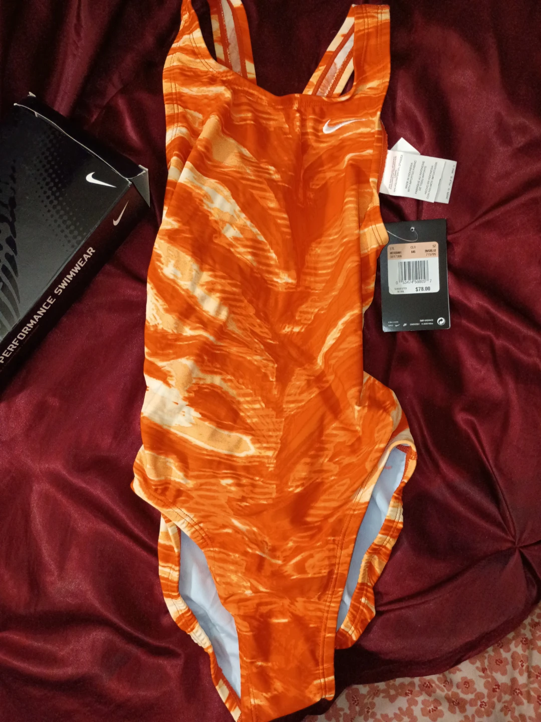 Nike Girls Swimsuit Size 12 Orange