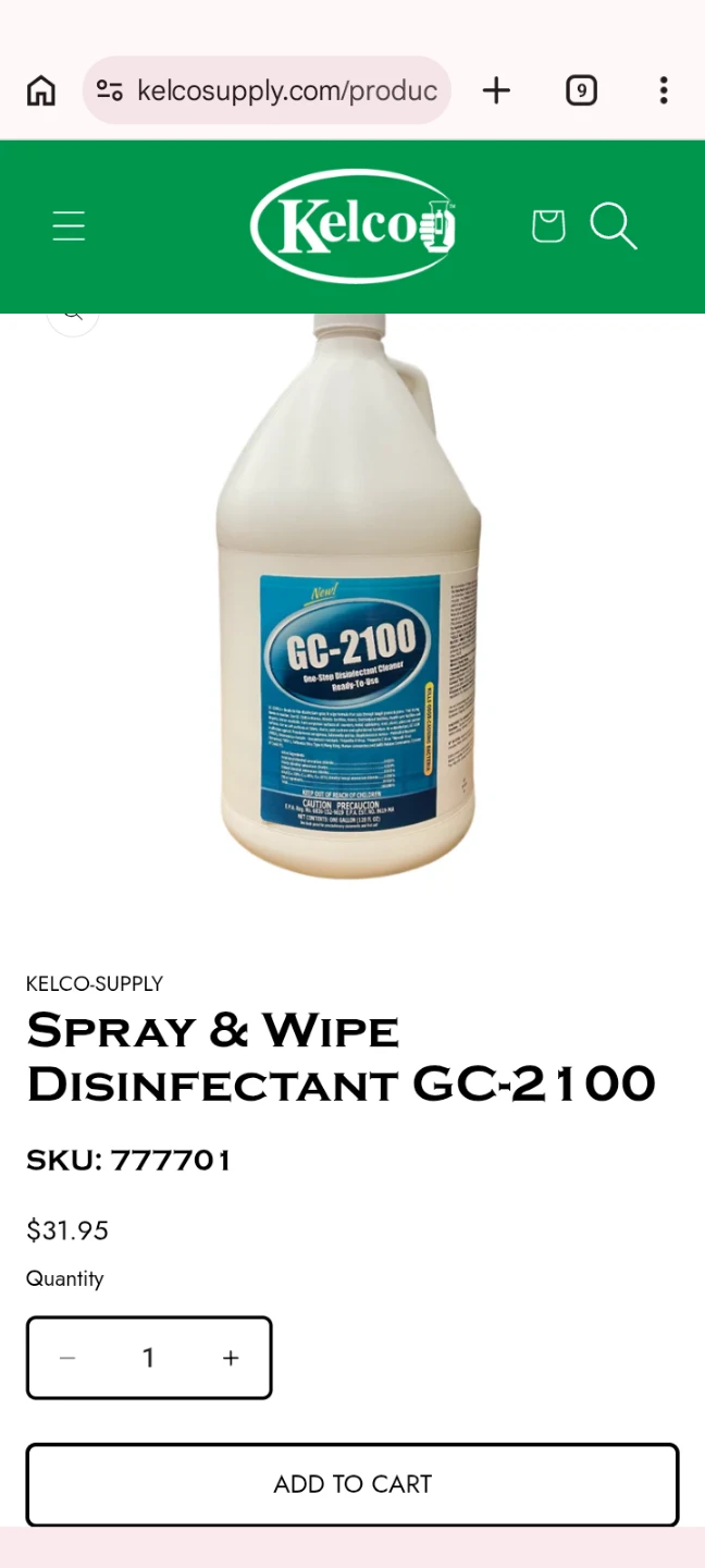 GC-2100 Spray & Wipe Disinfectant