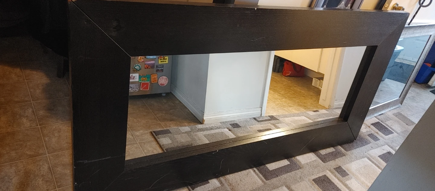 Large Black Framed Mirror