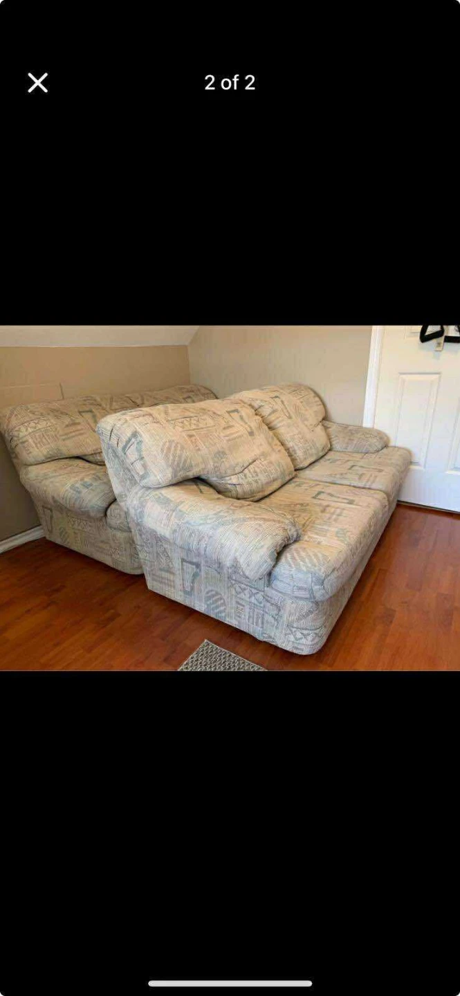 Loveseat and sofa set