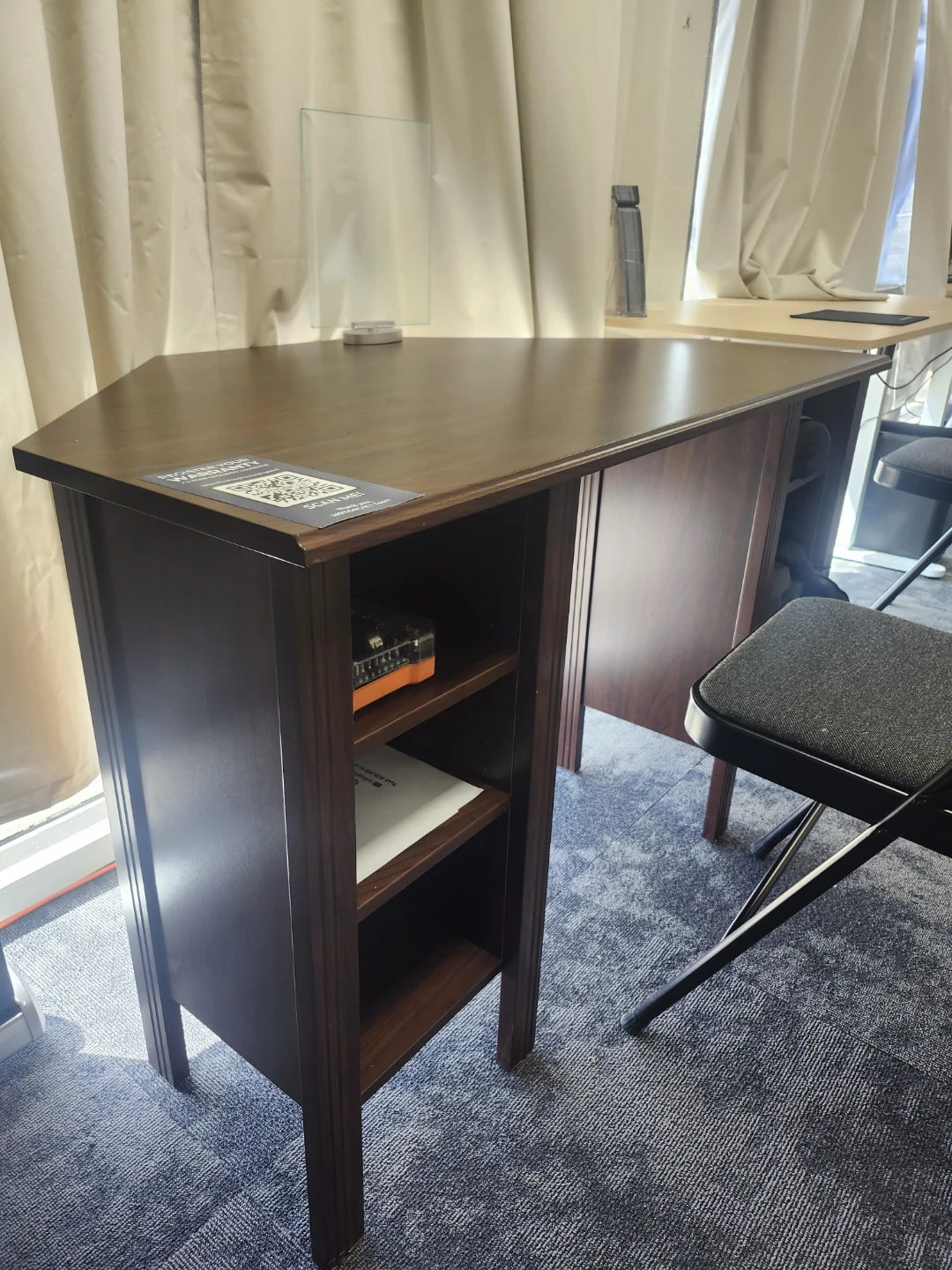 Dark Wood Corner Desk