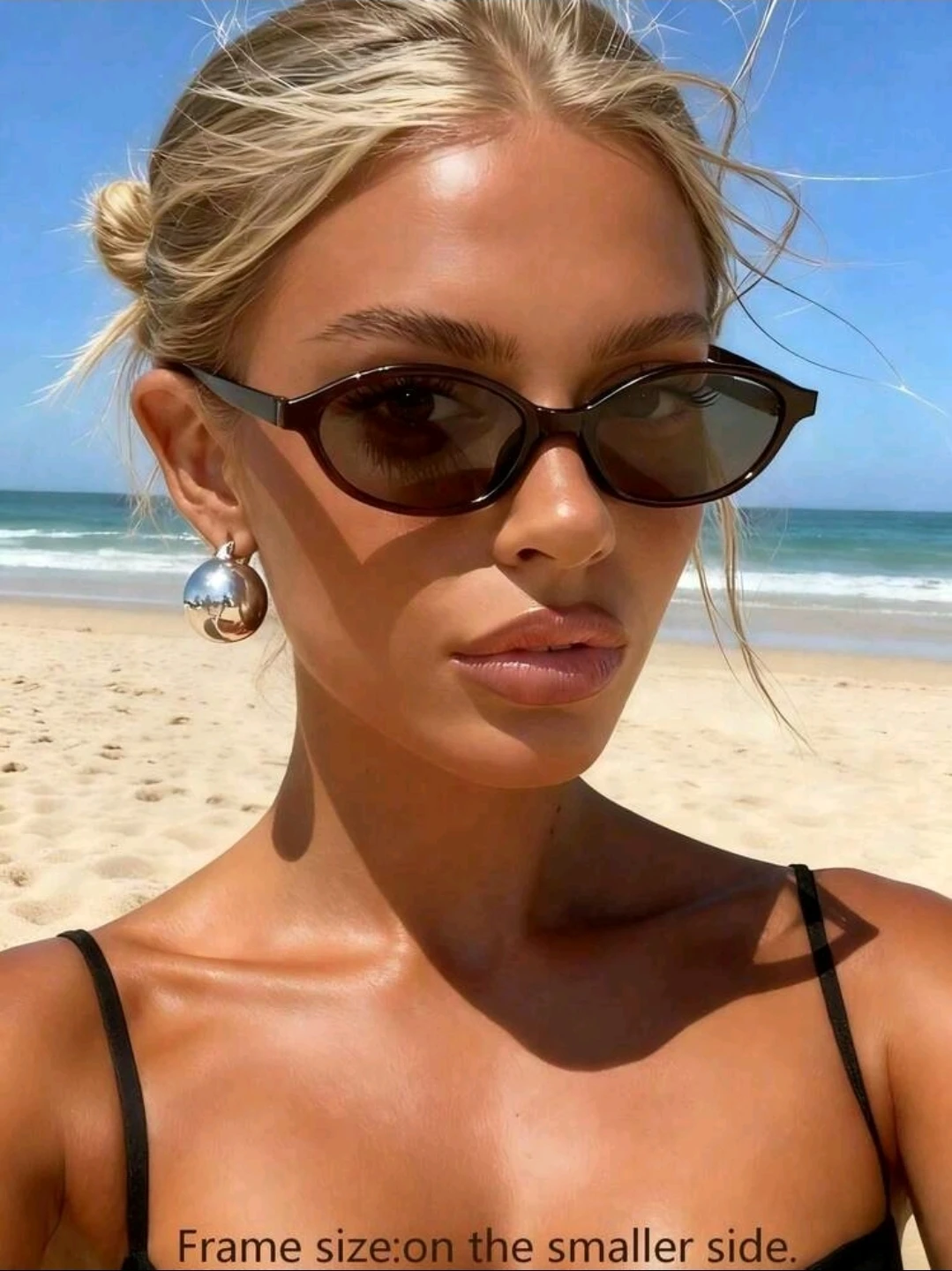 Oval Sunglasses - Brown Tint